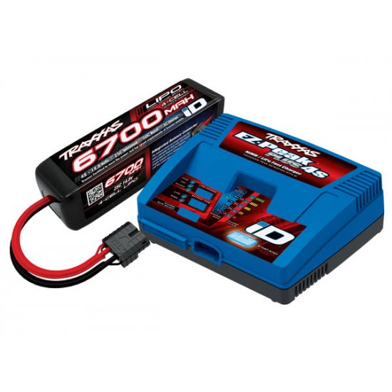 2998 - Battery/charger completer pack (includes #2981 iD® charger (1), #2890X 6700mAh 14.8V 4-cell 25C LiPo battery (1))