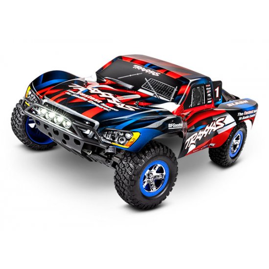 Slash: 1/10-Scale 2WD Short Course Racing Truck. Ready-To-Race® with TQ™ 2.4GHz radio system, XL-5 ESC (fwd/rev), and LED lights. Includes: 7-Cell NiMH 3000mAh Traxxas® battery