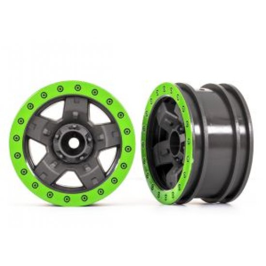 Wheels, TRX-4® Sport 2.2 (gray, green beadlock style) (2)