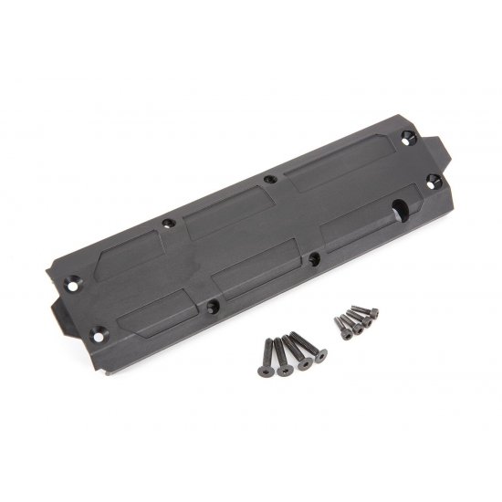 Skidplate, center/ 4x20 CCS (4)/ 3x10 CS (4) (fits Maxx® with extended chassis (352mm wheelbase))      