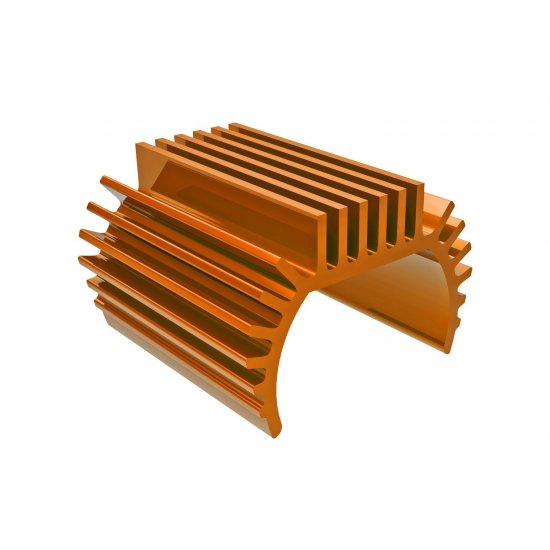 Heat sink, Titan® 87T motor (6061-T6 aluminum, orange-anodized)