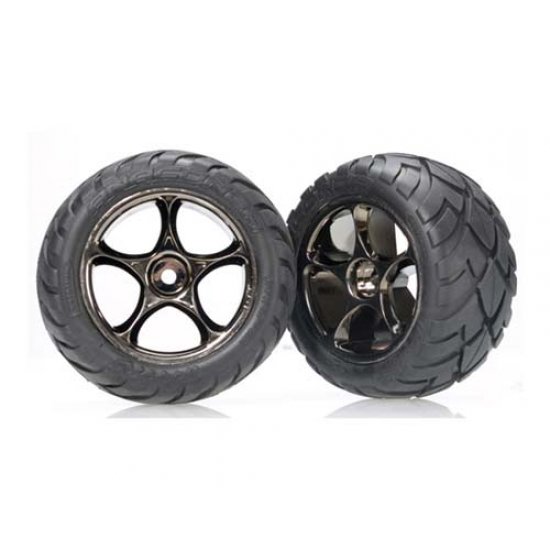 Anaconda 2.2" Tires/ Tracer Blk Chrome Wheels, Mounted, Pin Mnt