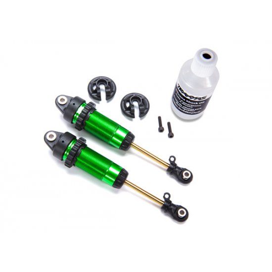 Shocks, GTR xx-long green-anodized, PTFE-coated bodies with TiN shafts (fully assembled, without springs) (2)