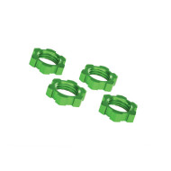 Serrated 17 mm Green Aluminum Splined Wheel Nuts (4)