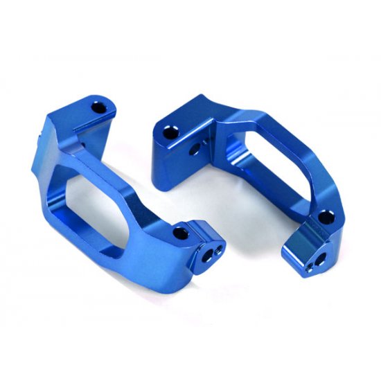 Caster blocks (c-hubs), 6061-T6 aluminum (blue-anodized), left & right/ 4x22mm pin (4)/ 3x6mm BCS (4)/ retainers (4)