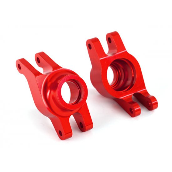 Carriers, stub axle (red-anodized 6061-T6 aluminum) (rear) (2)