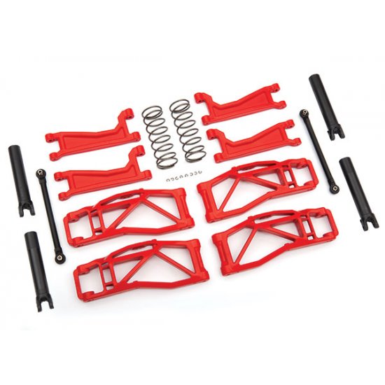 Suspension kit, WideMaxx™, red (includes front & rear suspension arms, front toe links, rear shock springs)