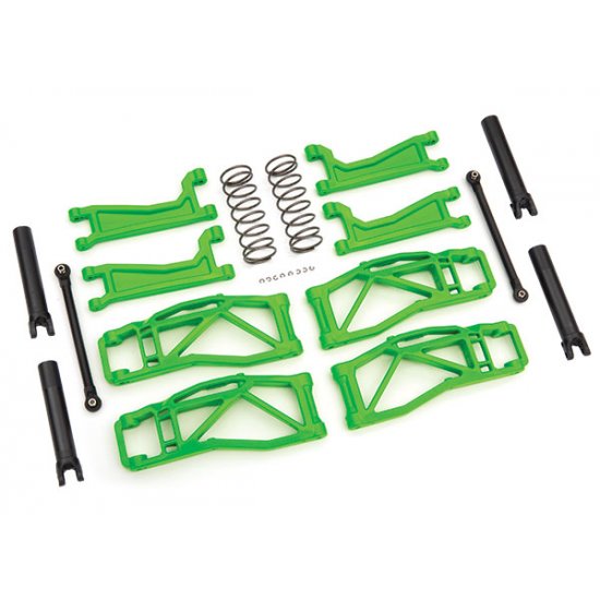 Suspension kit, WideMaxx™, green (includes front & rear suspension arms, front toe links, rear shock springs)