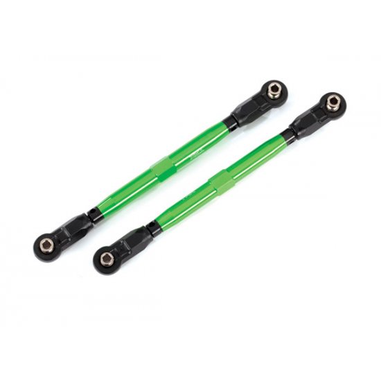 Toe links, front (TUBES green-anodized, 6061-T6 aluminum) (2) (for use with #8995 WideMaxx™ suspension kit)