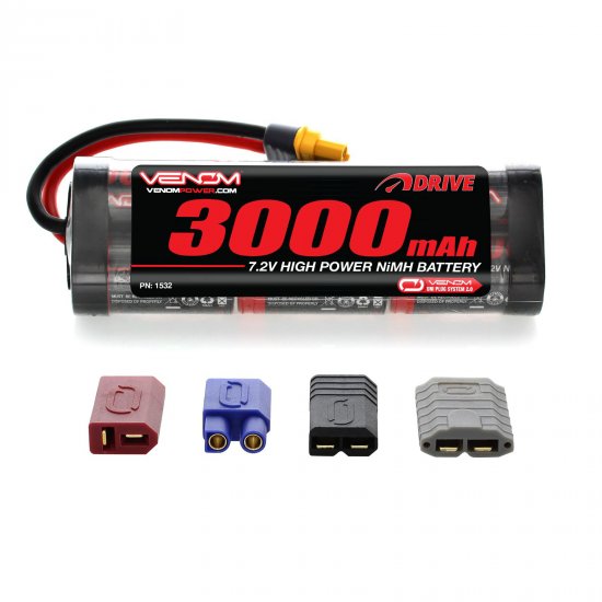 Venom  LEGACY 7.2V 3000mAh NiMH Battery, Hump Pack with UNI 1.0 Plugs
