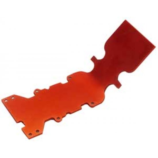 DYN7614 Aluminum Rear Skid Plate (red); TMX, EMX